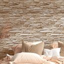 Ver imagem 2 de Papel de Parede Adesivo Pedras Canjiquinhas Tons de Bege 12m