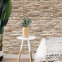 Ver imagem 1 de Papel de Parede Adesivo Pedras Canjiquinhas Tons de Bege 12m