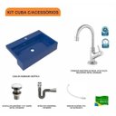 Ver imagem 3 de Kit Cuba XRT55 Torneira 1198 Metal Válvula Click 1 1/2 Polegada Sifão Cromado Flexível Compace