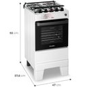 Ver imagem 4 de Fogão Esmaltec Ideal Master 4 Bocas 50l Bivolt Branco com Mesa Inox Acendimento Automático