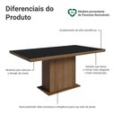 Ver imagem 3 de Mesa de Jantar Retangular Tampo com Moldura Rustic/Preto 5275 Madesa