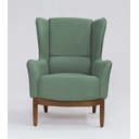 Ver imagem 3 de Poltrona Dekorien Milena Linho Verde Salvia Alto Acabamento