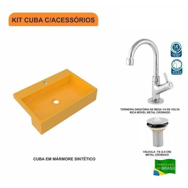 Kit Cuba XRT55 Torneira 1198 Metal Válvula 1 Polegada Compace - 3