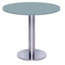 Ver imagem 1 de Mesa Beta Big Inox 75 Cm (alt) Disco Redondo Tampo Mdp Redondo 70 Cm (larg) X 2,50 Cm (alt) Cinza