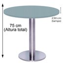 Ver imagem 5 de Mesa Beta Big Inox 75 Cm (alt) Disco Redondo Tampo Mdp Redondo 70 Cm (larg) X 2,50 Cm (alt) Cinza