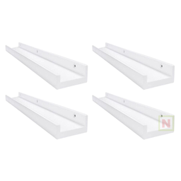 Kit 4 Prateleiras Calhas 60cm - para Esmaltes, Temperos, Quadros Etc... - 1