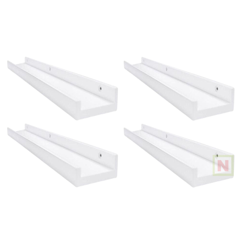 Kit 4 Prateleiras Calhas 60cm - para Esmaltes, Temperos, Quadros Etc...