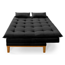 Ver mais imagens de Kit Sofa Cama Mobly com 2 Banquetas Moderno Sala Quarto:preto