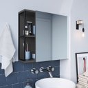 Ver imagem 1 de Espelheira Multiuso para Banheiro 60cm P1015 Preto Grafite