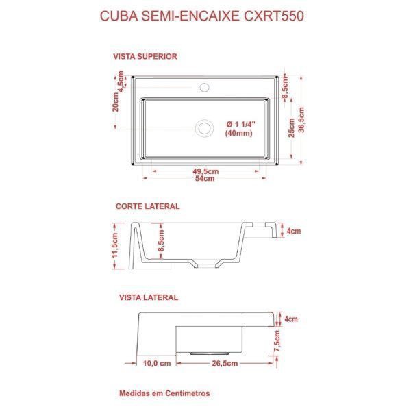Kit Cuba XRT55 Torneira 1198 Metal Válvula Click 1 Polegada B Compace - 6