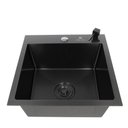 Ver imagem 2 de Cuba Gourmet Quadrada Aço Inox 304 Preta 44x44 Acessórios