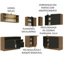 Ver imagem 5 de Armário de Cozinha Completa de Canto 389cm Rustic Preto Agata Madesa 01