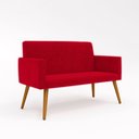 Ver imagem 5 de Kit 7 Poltronas Pés Palito + 1 Namoradeira Vermelha