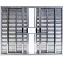 Ver imagem 1 de Janela Veneziana 6 Folhas Alumínio Brilhante 1.20 x 1.20 Modular com Grade