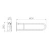 Barra de Apoio Articulável Docol 974816 com 80cm Inox Escovado - 3