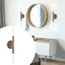 Arandela Luminária de Parede Tubo 2 Difusores Quarto Bronze - 1