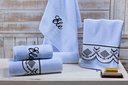 Ver imagem 1 de Jogo de Banho Noblesse Luxo Bordado 5 Pecas Branco com Bordado Preto^