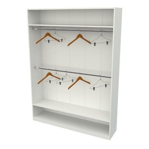 Armário Cabideiro Marina M18 100% Mdf (closet Expositor) Vetorial Móveis Branco