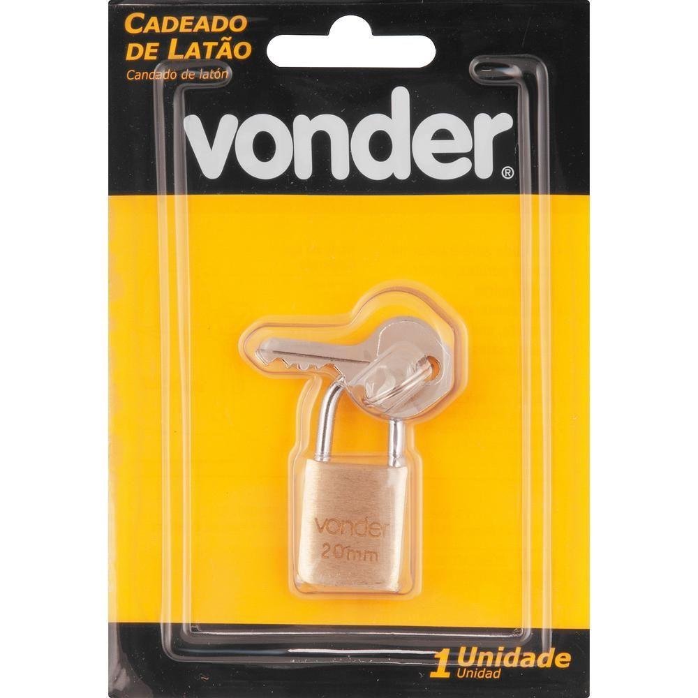 Cadeado de Latão 20mm Encartelado - Vonder - 4