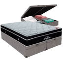 Ver imagem 1 de Cama Box Baú e Colchão Elegant Molas Ensacadas King Ortobom: Cinza