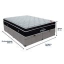 Ver imagem 3 de Cama Box Baú e Colchão Elegant Molas Ensacadas King Ortobom: Cinza