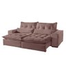 Sofá 4 Lugares Retrátil e Reclinável Máximo 2.50m Veludo Rose Móveis Mix Rose - 5