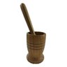 Pilão de Madeira Artesanal 12 Cm com Mão 23 Cm Teixeira:marrom - 6