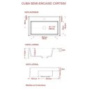 Ver imagem 5 de Kit Cuba XRT55 Torneira 1198 Metal 1/4 Volta Compace