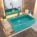 Ver imagem 1 de Kit Cuba XRT55 Torneira Luxo 1195 Metal Válvula 1 Polegada Sifão PVC Flexível Compace