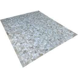 ! Tapete de Couro Bege Claro 2,00x2,50 com Bordas - 2