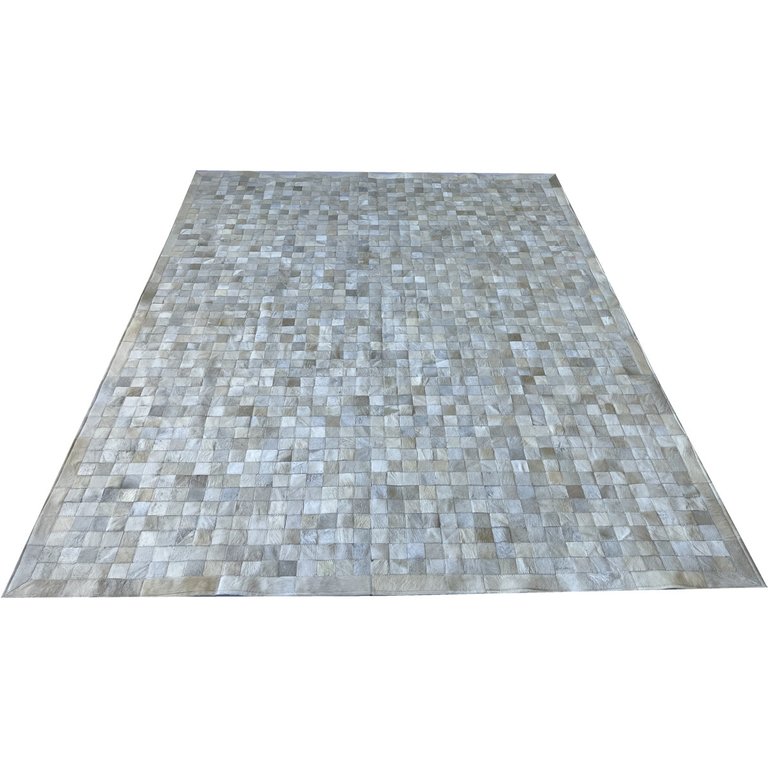 ! Tapete de Couro Bege Claro 2,00x2,50 com Bordas