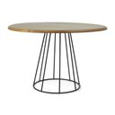 Ver imagem 1 de Mesa de Jantar Redonda 120cm Madeira Maciça Base Ferro Natural Belmont