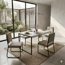 Ver imagem 1 de Conjunto de Jantar Nero Industrial 110x70 cm com Cadeiras Saki Klm Store