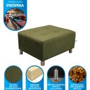 Ver imagem 2 de Puff Para Sala Quadrado Decorativo com Pés com Alumínio Nero Matrix - Veludo Light Chumbo Light