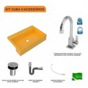 Ver imagem 3 de Kit Cuba XRT55 com Torneira Luxo 1195 e Válvula Click 1"B com Sifão Cromado e Flexível Compace