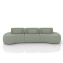 Ver imagem 7 de Sofá Sala de Estar Modulado França 366cm Encosto Articulável com Almofadas Veludo Cinza Escuro G45 -