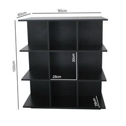 Balcão Central com Nichos para Loja Comércio Modular - Cód. 206 - Preto - 2