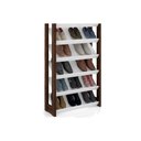 Ver imagem 2 de Armário Sapateira Quarto 8 Prats Az1006 Branco/nogal - Tecno Mobili