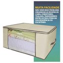Ver imagem 4 de Organizador Multiuso de Guarda Roupa, Camisetas, Calças, Roupa de Cama Marfim 60x45x30cm Vb Home