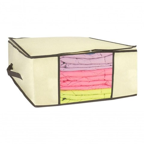 Organizador Multiuso de Guarda Roupa, Camisetas, Calças, Roupa de Cama Marfim 60x45x30cm Vb Home
