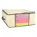 Ver imagem 1 de Organizador Multiuso de Guarda Roupa, Camisetas, Calças, Roupa de Cama Marfim 60x45x30cm Vb Home