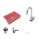 Ver imagem 2 de Kit Cuba XRT55 com Torneira Luxo 1195 e Válvula Click 1"B com Sifão Cromado e Flexível Compace