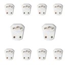 Ver imagem 1 de Plugue Prensa Weg Cabo Macho 2p+t 10a 90º Branco Kit com 10 Peças