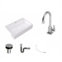 Ver imagem 2 de Kit Cuba XRT55 com Torneira Luxo 1195 e Válvula Click 1"B com Sifão Cromado e Flexível Compace