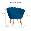 Ver imagem 5 de Poltrona Decorativa Pétala Pés Palito Azul Royal Carolina Moveis