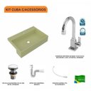 Ver imagem 3 de Kit Cuba XRT55 Torneira Luxo 1195 Metal Válvula Click 1 Polegada G Sifão PVC Flexível Compace