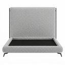 Ver imagem 2 de Cama Queen Pés Ferro Nami com Cabeceira Parise Bouclé Cinza Claro - Nexta Casa