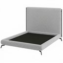 Ver imagem 1 de Cama Queen Pés Ferro Nami com Cabeceira Parise Bouclé Cinza Claro - Nexta Casa