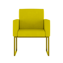 Ver mais imagens de Kit Sofá 2 Lugares + 2 Poltronas Recepção Sala Base Dourada Cor:amarelo
