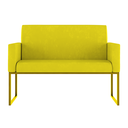 Ver imagem 3 de Kit Sofá 2 Lugares + 2 Poltronas Recepção Sala Base Dourada Cor:amarelo
